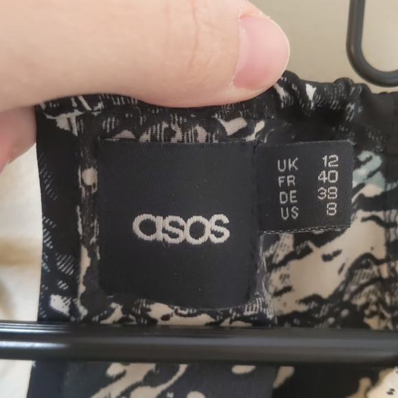 ASOS Snake Print Open Back Cold Shoulder R… - Picture 4 of 8